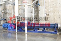 Участок перекачки водного раствора  целлюлозы концентрации 15%